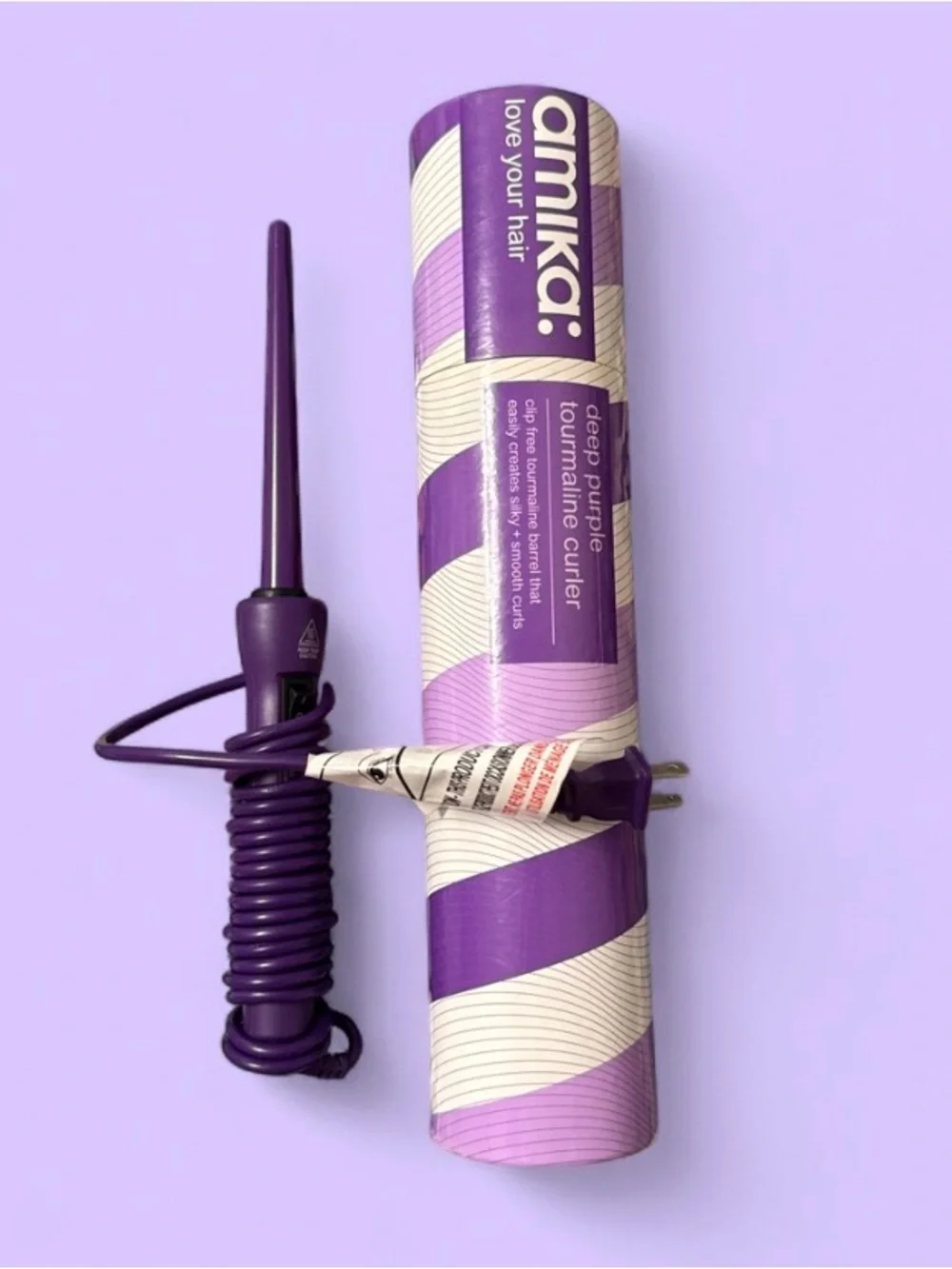 amika Purple Tourmaline Curling Wand - Purple